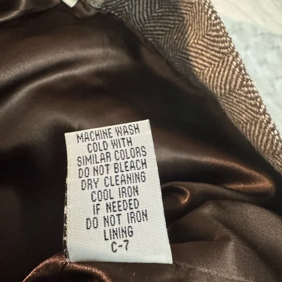 Tulle Brown Herringbone Pants - Picture 8 of 14